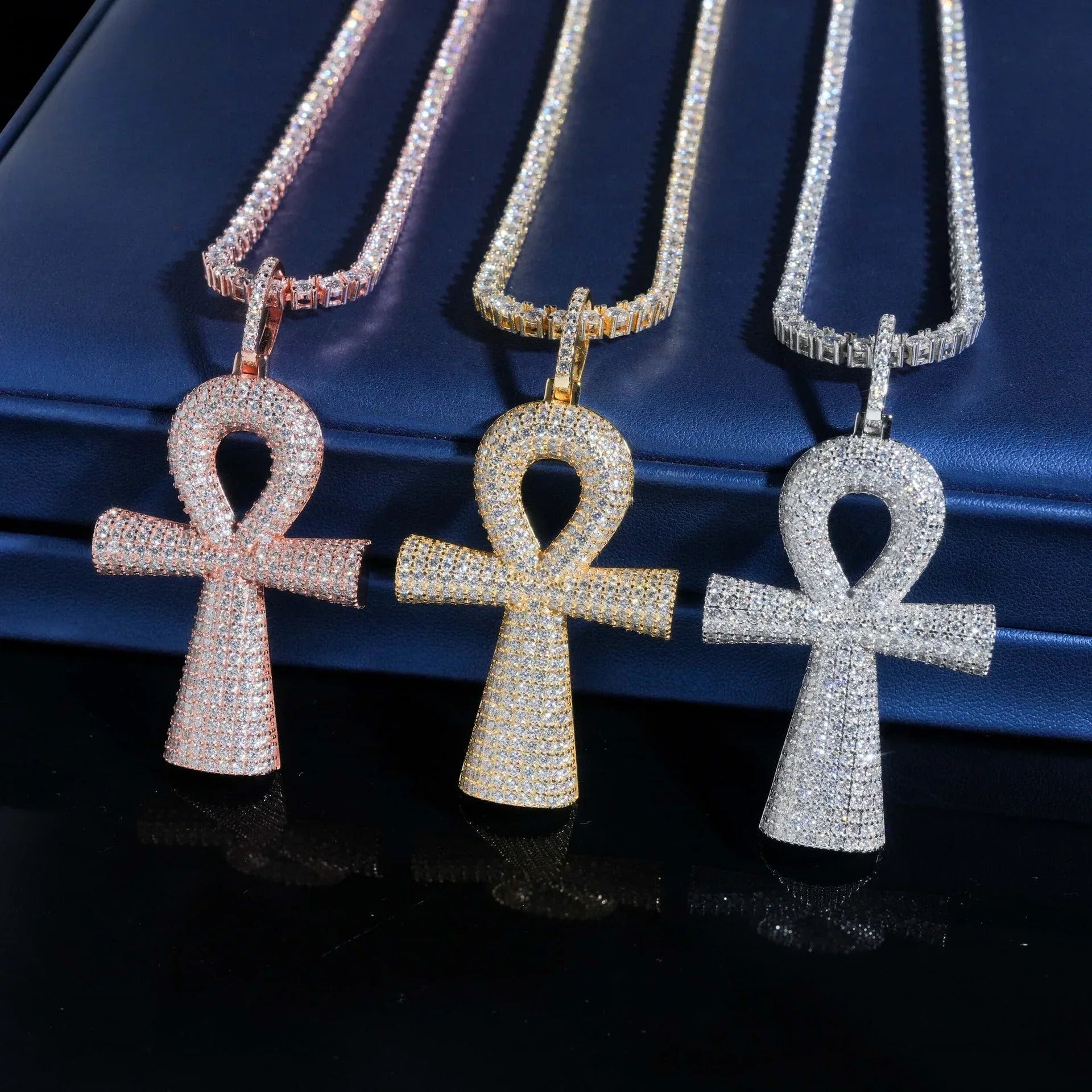 New S925 Silver Moissanite Cross Pendant – Hip-Hop Style, European & American Fashion Jewelry - CaratixJewelry